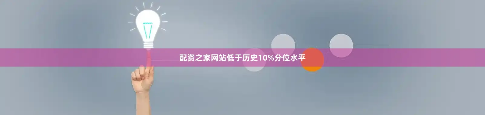 配资之家网站低于历史10%分位水平