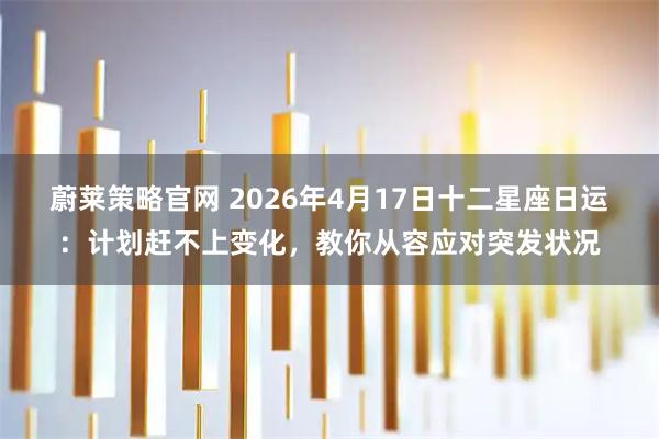 蔚莱策略官网 2026年4月17日十二星座日运：计划赶不上变化，教你从容应对突发状况